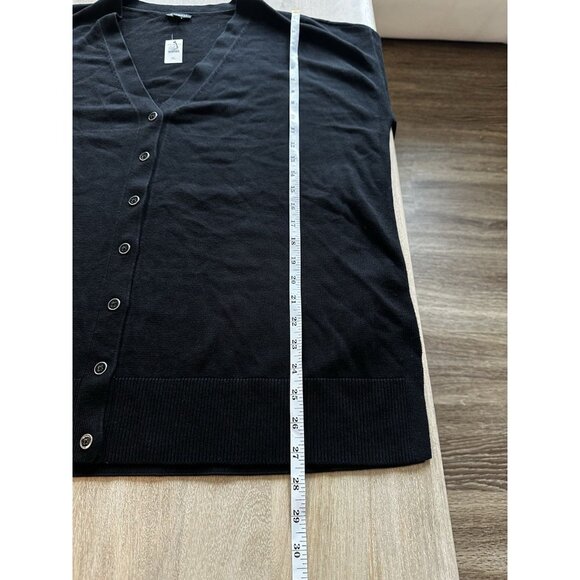 Talbots NWT Black Cardigan Cotton Blend Gold Buttons Size XL - Picture 5 of 7
